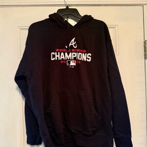 Atlanta Braves Men's Navy 'World Series Champions 2021' Pullover Hoodie